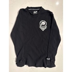 Metal Mulisha Mens Black Waffle Knit Thermal